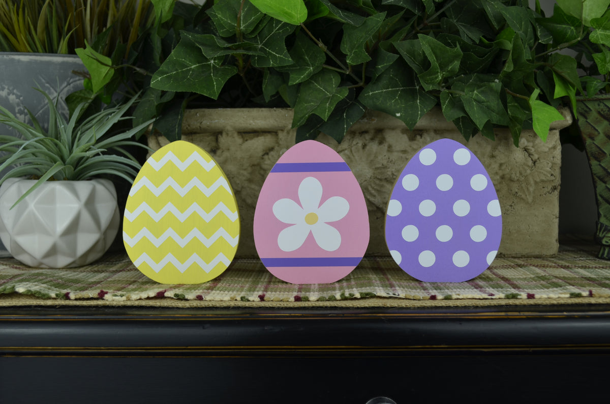Painted Wooden Easter Eggs » Homemade Heather
