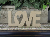 Love Cutout with Heart