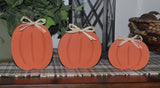 Pumpkins with Lines- Set of 3