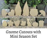 Gnome Cutouts with Mini Season Set